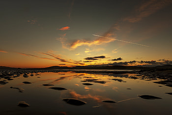 Nature, Water, Sunset, Twilight, Lake, Reflection, Shore, Bank, Dusk HD wallpaper