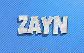 Zayn, blue lines background, with names, Zayn name, male names, Zayn greeting card, line art, with Zayn name HD wallpaper