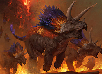 Triceratops, Magic the Gathering, Fantasy , Dinosaur theme HD wallpaper