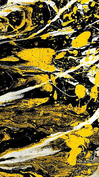 Black And Yellow, Black, Yellow, Abstract HD phone wallpaper