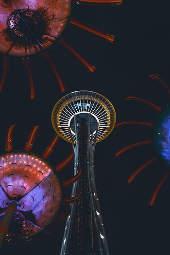 Cities, Night, Building, Tower, Bottom View HD phone wallpaper