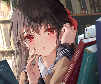 Stunning Anime Girl : Captivating Red-Eyed Beauty, Anime, girl, anime girl HD wallpaper