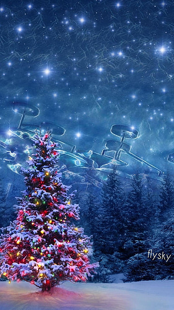 Happy New Year, Christmas, Tree, Abstract HD phone wallpaper
