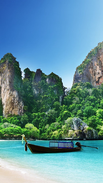 Phuket's beach charm, Relaxing ambiance, Serene coastal escape, Tranquil paradise HD phone wallpaper