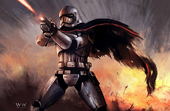 Captain Phasma, star-wars, artwork, digital-art, deviantart HD wallpaper