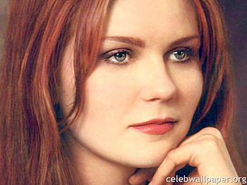 Kirsten Dunst, pretty, red hair, green eyes, actress, female HD wallpaper