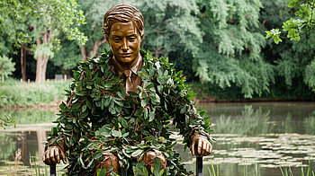 Nature's Embrace: A Ultra, sculpture, nature, statue, foliage HD wallpaper