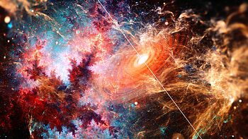 Beautiful Galaxy Fractal Art, galaxy, digital-universe, space, deviantart HD wallpaper