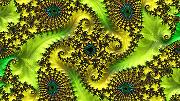 Trippy Psychedelic Fractal, colorful, colors, green, Abstract, fractal, abstract green HD wallpaper
