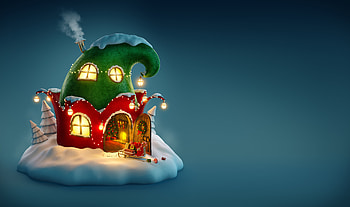 Christmas Fairy House , christmas, holidays, celebrations HD wallpaper