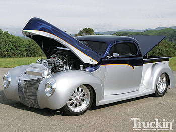 Blown 40, ford, motor, blue oval, truck HD wallpaper