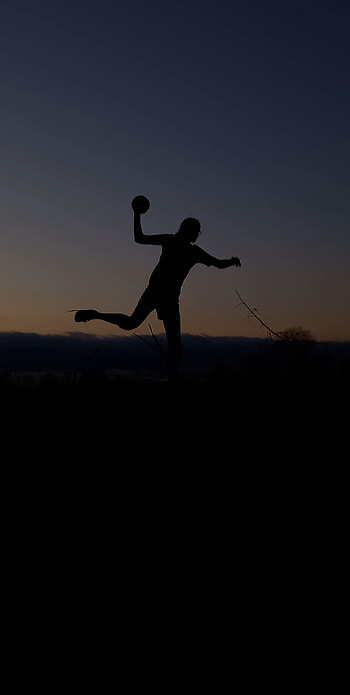 Handball silhouette, cloud, sky, sport HD phone wallpaper
