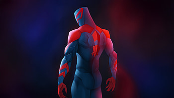 Spider Man 2099 Built For Battle, spiderman, spiderman-2099, superheroes, artwork, digital-art, art, artstation HD wallpaper