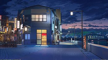 Night Aesthetic Night Anime Street Background, Anime Street Night HD wallpaper