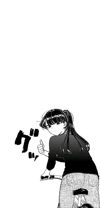 komi-san, komi, white, black, manga, anime HD phone wallpaper