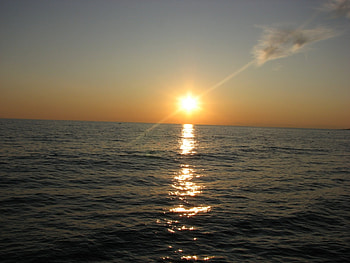 Landscape, Water, Sunset, Sky, Sea, Sun HD wallpaper