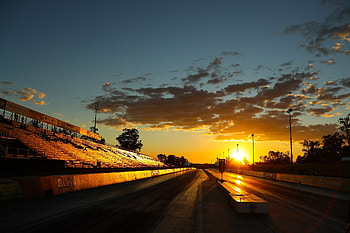 Track at Sunset, Race Tracks HD wallpaper