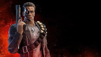 Fortnite Terminator Hero, video game, Fortnite HD wallpaper