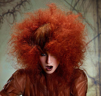 Shock and Awe, fashion, model, face, lips, redhead, beauty, female HD wallpaper