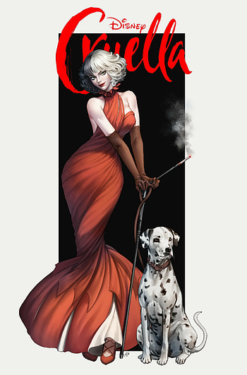 Cruella, Iconic Disney villain, Stunning fashion, Emma Stone HD phone wallpaper