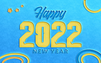2022 yellow cut digits, , Happy New Year 2022, blue paper backgrounds, 2022 year, 2022 concepts, 2022 new year, 2022 on paper background, 2022 year digits HD wallpaper