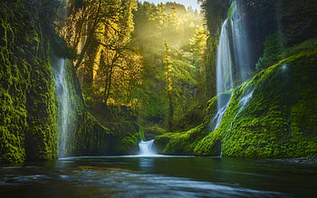 Dreamy Waterfall, waterfall, nature HD wallpaper