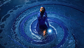 spirit, swirl lake, woman, fantasy HD wallpaper