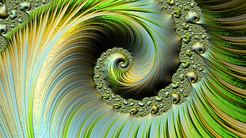 Fractal Art for your - Pale Green Spirals, green, CGI, pattern, psychedelic, trippy, Abstract, fractal, abstract green HD wallpaper