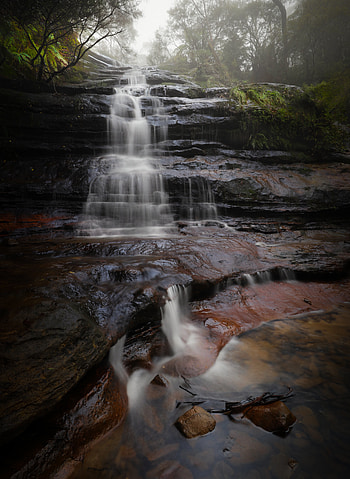 Landscape, Nature, Stones, Rocks, Waterfall HD phone wallpaper