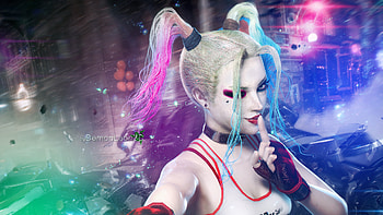 Harley Quinn Fanart, harley-quinn, artist, digital-art, supervillain, deviantart HD wallpaper
