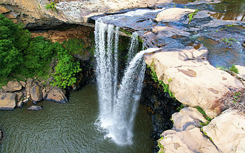 Noccalula Falls, Gadsen Alabama, river, cliff, rocks, usa HD wallpaper