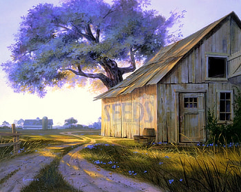 Magic Hours, love four seasons, attractions in dreams, farms, draw and paint, warehouse, paintings, houses HD wallpaper