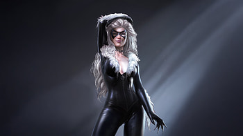 Black Cat Strikes, black-cat, superheroes, artwork, digital-art, art HD wallpaper