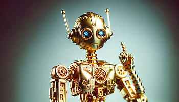 Golden Robot: A Stunning Ultra, vintage, metal, blue eyes, design HD wallpaper