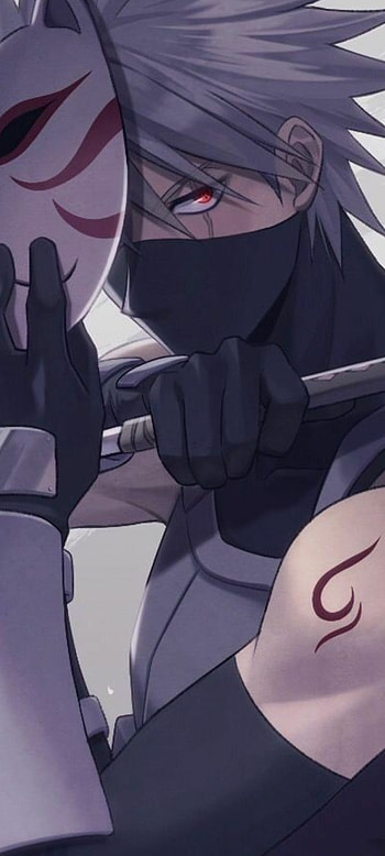 Kakashi, red, art HD phone wallpaper