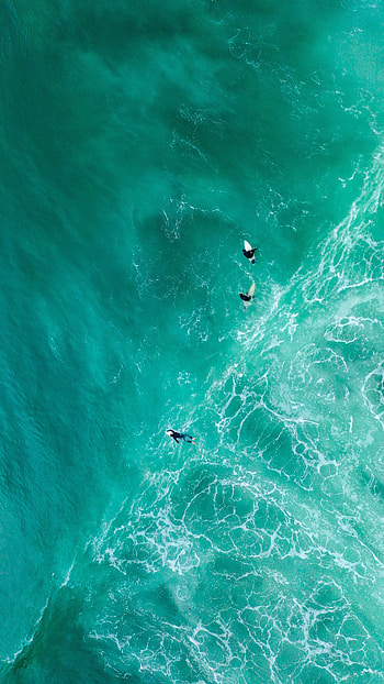 Water, Sea, Waves, View From Above, Miscellanea, Miscellaneous, Surfers HD phone wallpaper
