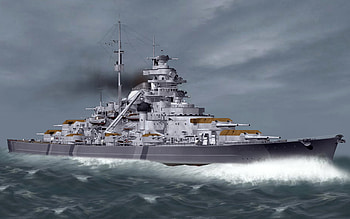 Artwork Battleships Bismarck Battleship History Military World War II HD wallpaper