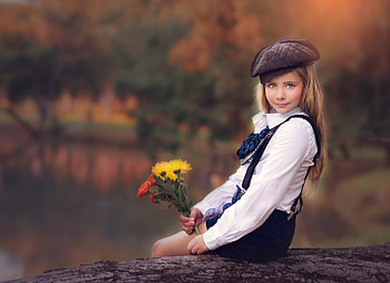 Girl, nature, mood, portrait HD wallpaper