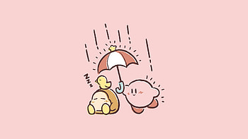 Kirby’s Umbrella Hug —, Kirby HD wallpaper