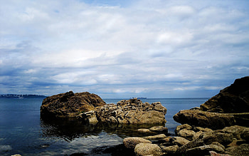 Nature, Stones, Sky, Sea, Handsomely, It's Beautiful HD wallpaper