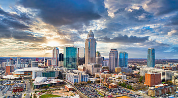 Charlotte skyline, Temporary housing, Furnished apartments HD wallpaper