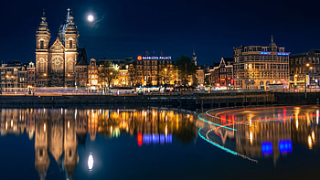 Amsterdam Skyline, City , Backgrounds HD wallpaper