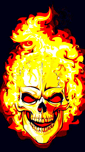 Fire skull, death HD phone wallpaper