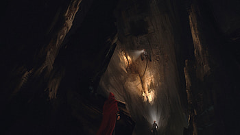 People, Art, Dark, Cave, Rock Climbing HD wallpaper