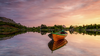 Boat in Lake, Boat, Lake, in, Reflection HD wallpaper