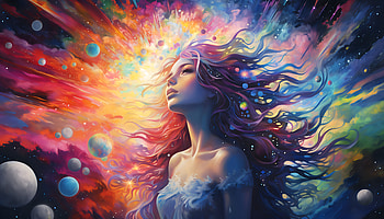 Chromatic Daydreams A Dreamy Girls Colorful World, artist, artwork, digital-art, 1, deviantart HD wallpaper