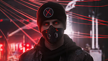 Red Alert Glowing Eyes Boy , artist, artwork, digital-art HD wallpaper