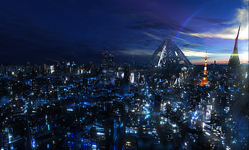 cityscape, Night, Guilty Crown, Anime, Tokyo / and Mobile Backgrounds HD wallpaper