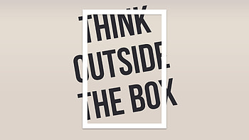 Think Outside The Box, typography, inspiration, comments, message, msg HD wallpaper