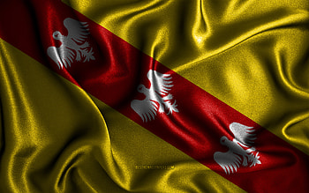 Duchy of Lorraine flag, , silk wavy flags, french provinces, Flag of Duchy of Lorraine, fabric flags, Day of Duchy of Lorraine, 3D art, Duchy of Lorraine, Europe, Provinces of France, Duchy of Lorraine 3D flag, France HD wallpaper